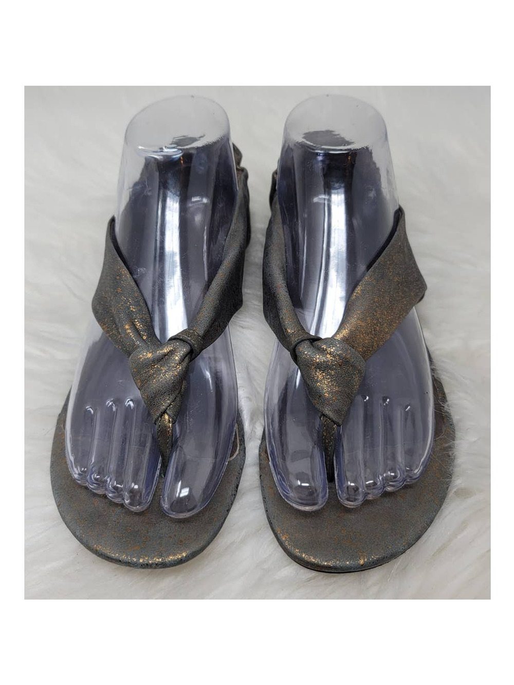 Joie Taupe Gold Speckle Slip On Women's Sandals 39.5/7.5